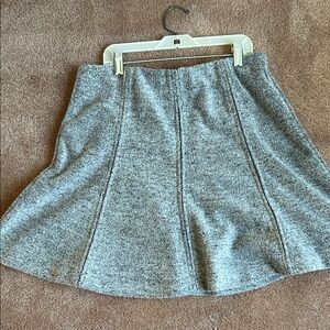 LOFT Heather Gray Skater Skirt